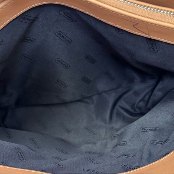 Coach Bleecker Basket Leather Tote Bag Camel - Picture 11 of 15